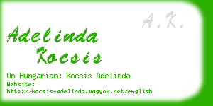 adelinda kocsis business card